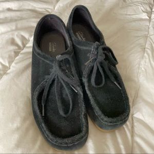 Clark's Black Suede Shoes size 10